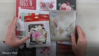 January Happy Mail Haul Polly's Paper Studio Sizzix  Prima Spring Farmhouse Simple Stories unboxing