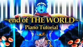 JoJo Part 3: Stardust Crusaders OP 2 - Sono Chi no Kioku ~end of THE WORLD~ - Piano Tutorial chords