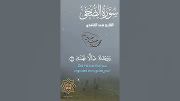 تلاوة خاشعة عطرة مباركة جميلة عذبة للشيخ سعد الغامدي سورة الضحى