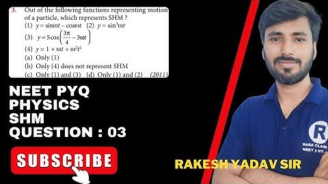 Out of the following function representing motion of a particle , which represent SHM ? ............