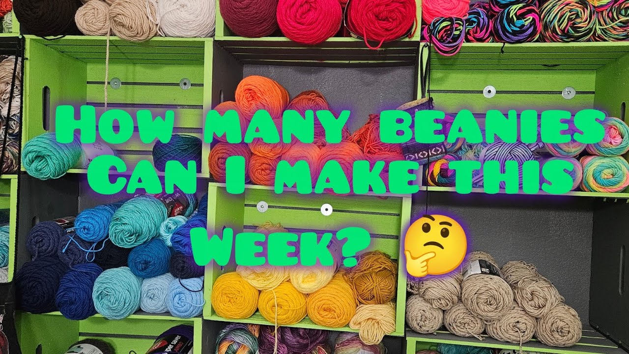 Видеоблог о вязании крючком ~ Сколько шапок-бини я смогу связать на этой неделе?