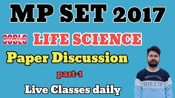 MP SET PAPER 2018 // PREVIOUS MP SET PAPER LIFE SCIENCE // PART-1