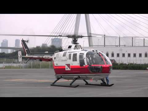 MBB Bo.105 Eng-Startup&Takeoff JA134Y