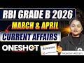 RBI Grade B 2026 | Complete March - April Current Affairs In One Shot |RBI Phase 1 CA Marathon Class