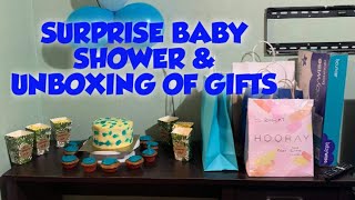 Surprise Baby Shower and Unboxing of gifts