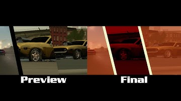 Driver: Parallel Lines Preview vs Final Intro Side by Side Comparison