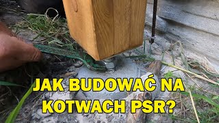 108. Przydomowa wiata na gotowych kotwach BetoSystem - słupki, oczepy i krokwie