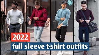 full sleeve t shirt outfits ideas for men _ 2022 | men's fashion | screenshot 4