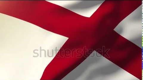 alabama flag waving in the wind. Looping sun rises style. Animation loop Stock video by