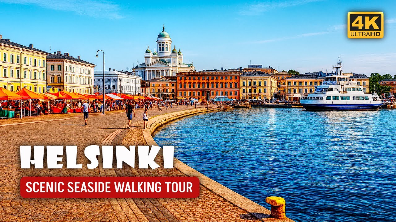 Живописная прогулка по набережной Хельсинки | Побережье, которое стоит увидеть [4K]