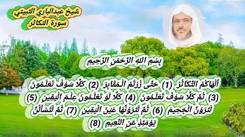 سورة التكاثر عبدالباري الثبيتي