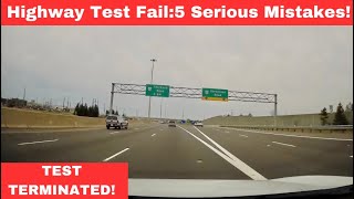 Driving Test Failed : Student Makes 5 Serious Highway Mistakes!#ontario #failed