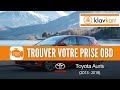 Prise OBD Toyota Auris (2013 - 2018) - Où trouver mon connecteur OBD2 ?