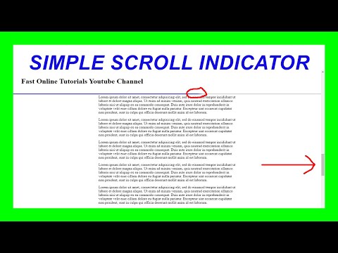 Simple Scroll Indicator Only HTML and CSS - FOT