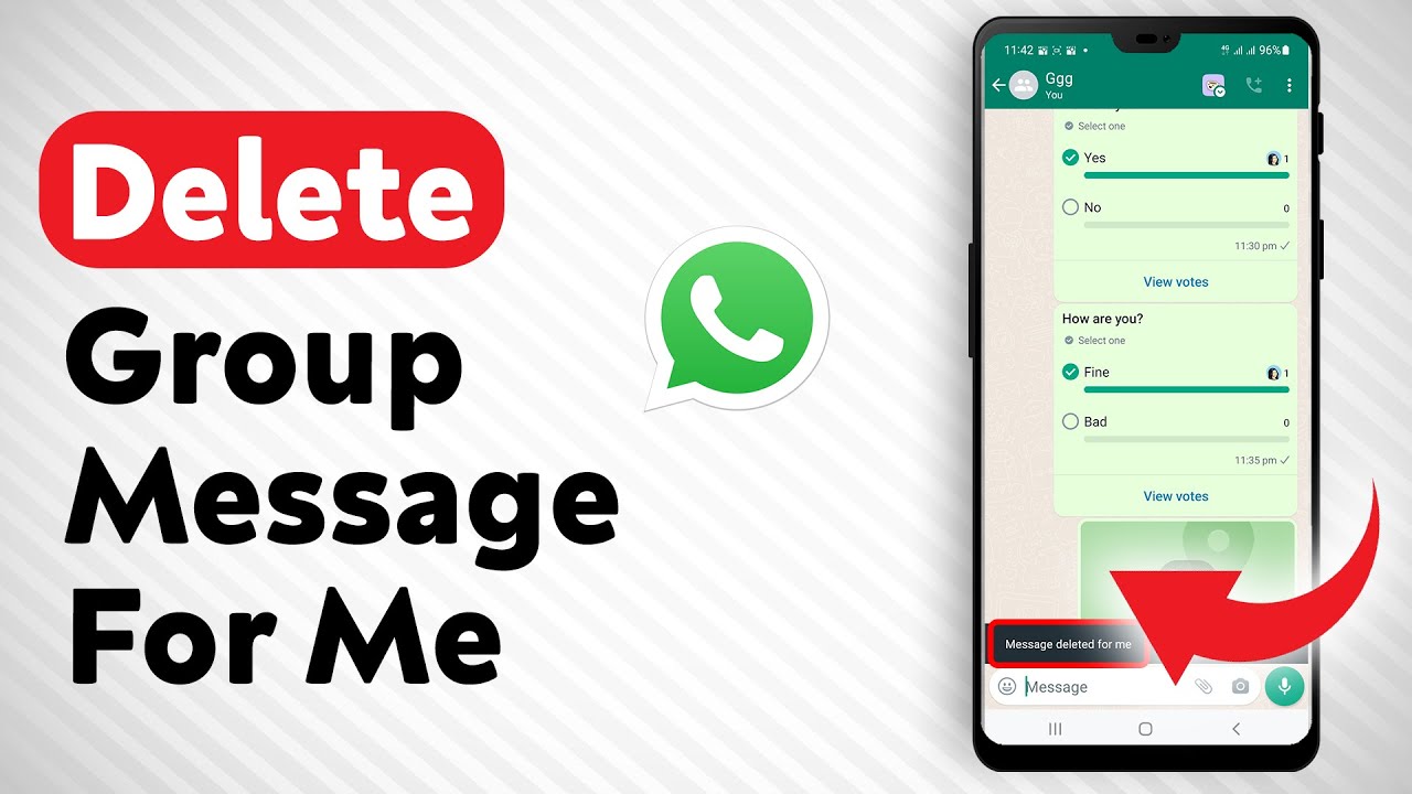 How To Delete A Group Message Only For Me On WhatsApp - Full Guide