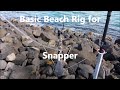 Basic beach rig for snapper fishing  nz surfcasting