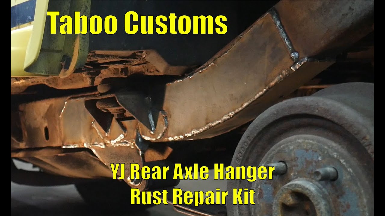 Jeep YJ Wrangler Rear Frame Rust Repair Kit Installation - YouTube