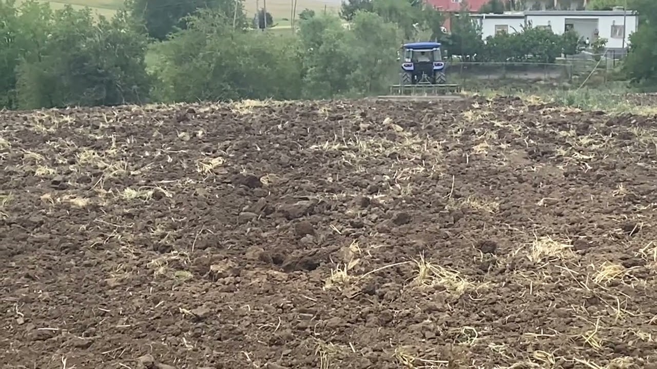 Köy evimiz, fıstık bahçemiz, domates bahçesi, tarla sürümü kültivatör ile