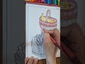 Relaxing Coloring(ASMR) | Market Basket with Fruits and Vegetables (Colored Pencils)