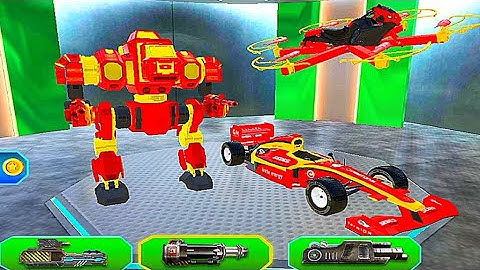 Multi robot Transformation Game - F1 Robot Drone Transform Games - Android Gameplay