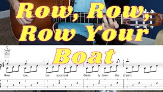 Row, Row, Row Your Boat | Fingerstyle | Guitar Tab