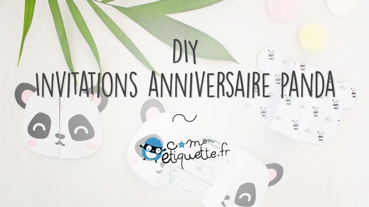 Invitations panda I DIY C-MonEtiquette