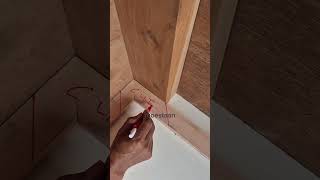 Easy tips for measuring wood trim at difficult angles #woodworking #wood #woodscraft #diy