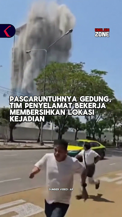 DETIK-DETIK GEDUNG 30 LANTAI DI BANGKOK RUNTUH AKIBAT GEMPA THAILAND M 7,7 #short
