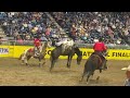 Missouri Valley College's Kooper Heimburg competes in bareback bronc riding on Friday night at the