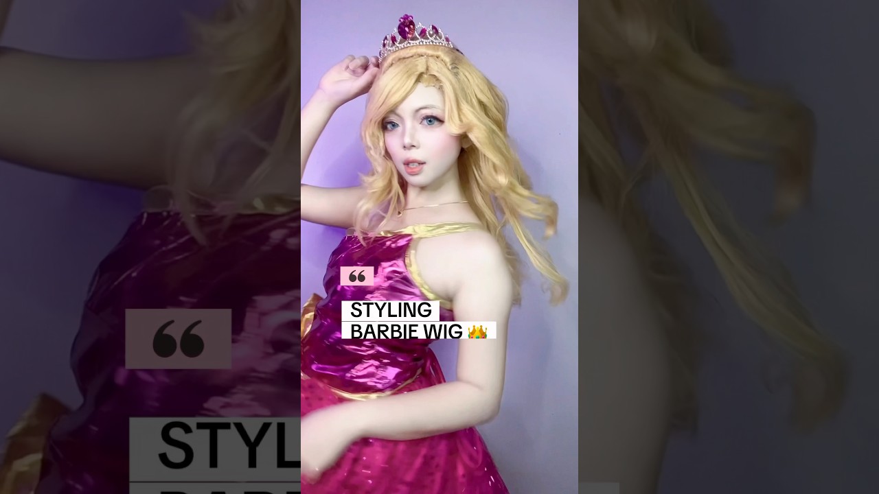 Full wig styling tutorial on my YT #wig #barbie #barbieprincesscharmschool #tutorial