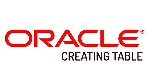 Oracle - SQL PLUS - How to Create Table