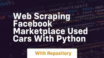Web scraping facebook marketplace used cars with python