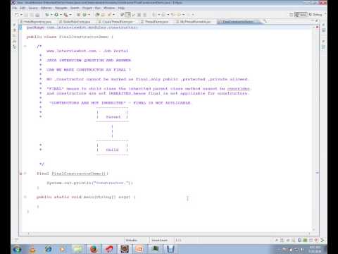 CAN WE MAKE CONSTRUCTOR AS FINAL IN JAVA
