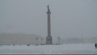 Blizzard Pummels Russia's St  Petersburg