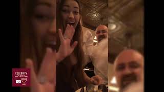 Dani Daniels visiting her favourite restaurant in LA | Instagram live 2017