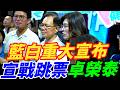字幕！藍白重大宣布.宣戰跳票卓榮泰！#黃國昌 #柯文哲 #民眾黨 #卓榮泰 #張啟楷 #鄭麗文 #嘉義