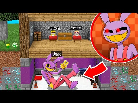 I FOUND JAX LIVING UNDER MY HOUSE in Minecraft! 🐰😱