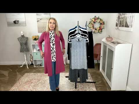 Every Day By Susan Graver Liquid Knit Fit x Flare Duster Cardigan On Qvc