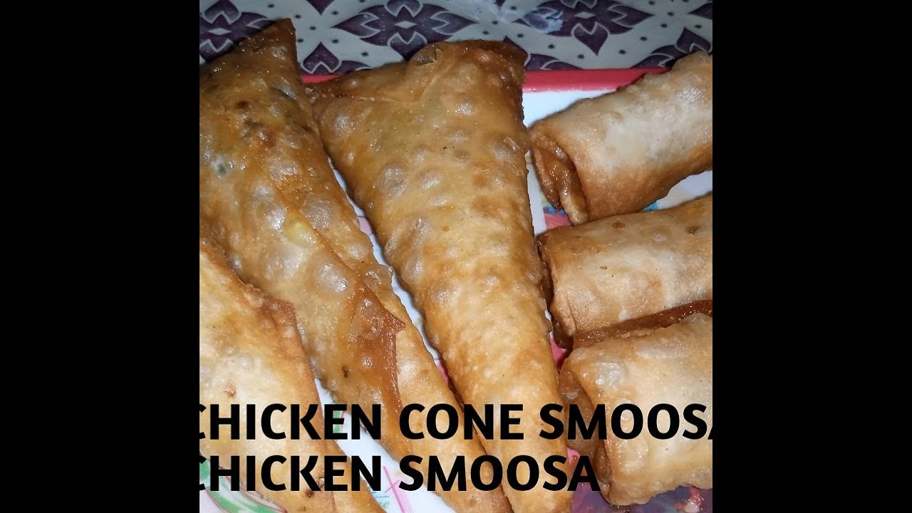 Chicken cone smoosa,roll, chicken smoosaeasy recipecooking with sam
