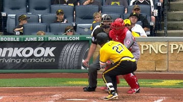 LAA@PIT: Kang is plunked with the bases loaded