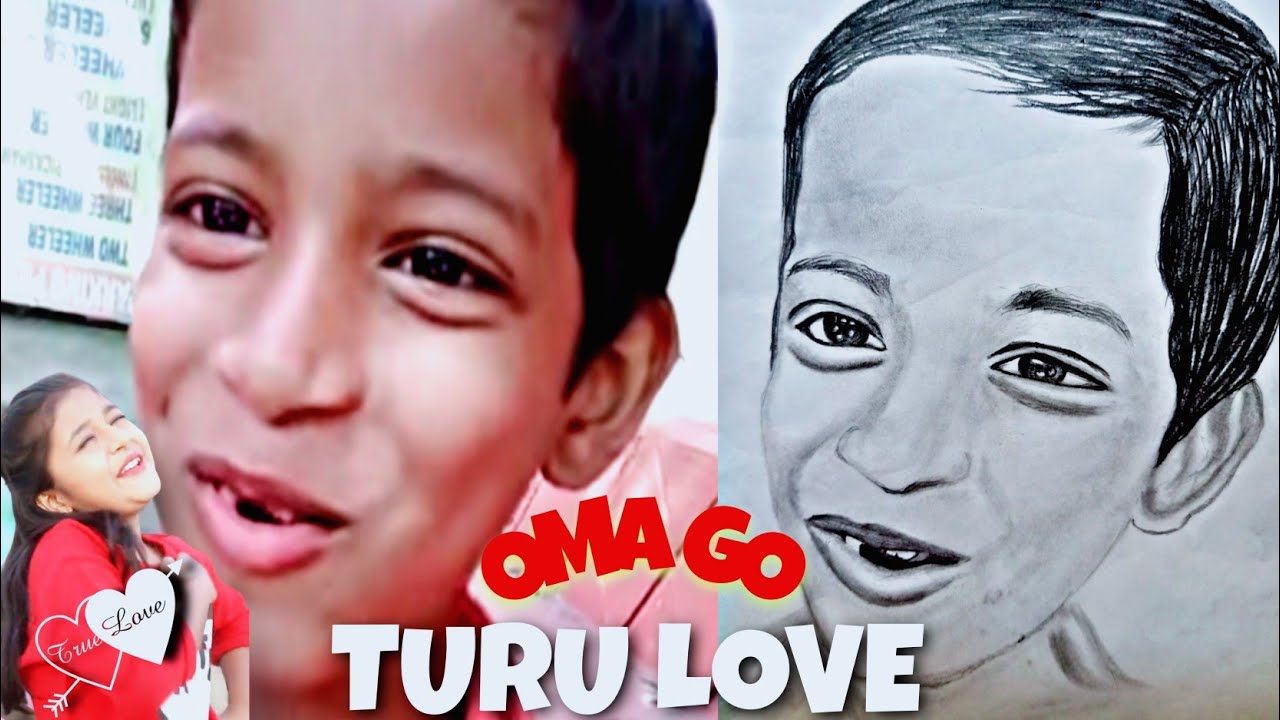 Turu Love | Turu Love Drawing | O Maa Go True Love funny Boys sketch | True love funny video