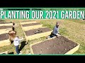 Transplanting our 2021 Garden into our $20 Raised Beds ||Adding some fruit to the property||