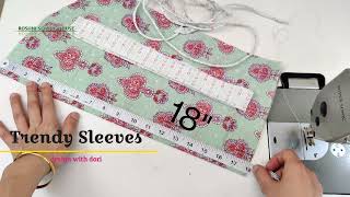 डोरी से बनाएं ये सुंदर Sleeve design /sleeve design cutting and Stitching