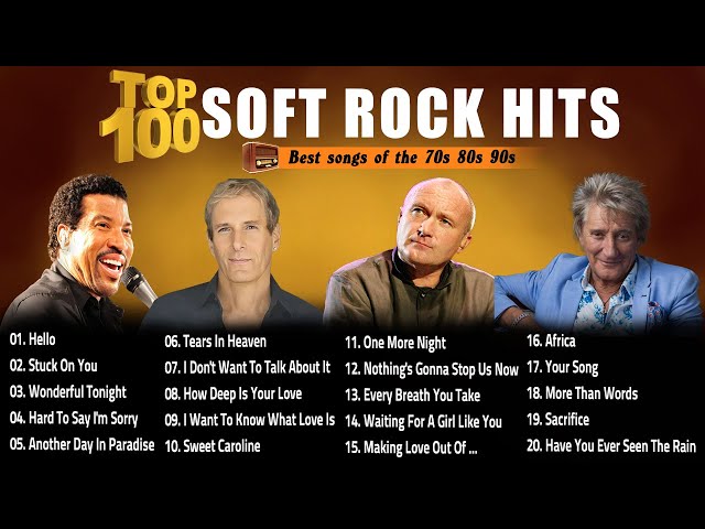 Michael Bolton, Lionel Richie, Phil Collins, Bee Gees,Eagles,Foreigner📀Soft Rock Ballads 70s 80s 90s class=