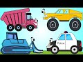 Vehicles and Colors Song | Construction Vehicles For Kids