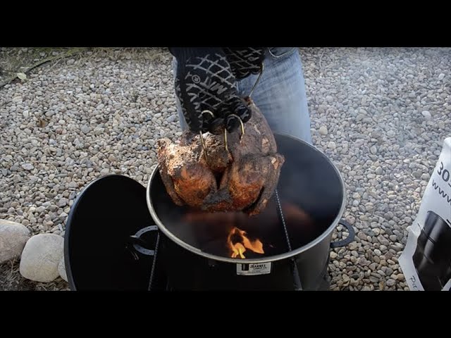 Smoked Turkey Using The E-Z LOAD TURKEY HANGER, Memorial weekend part 1