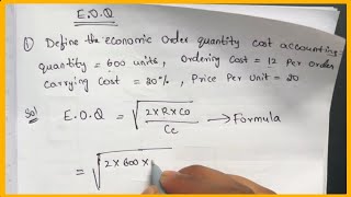 Define the E.O.Q cost accounting #sum #intermediate #importantessaywriting