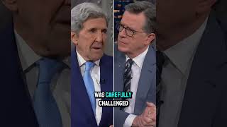 John Kerry vs Stephen Colbert Gets Tense Over Trump & Iran 🇺🇸