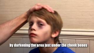 Easy Kids Halloween Makeup - Quick One Minute One Color Tutorial