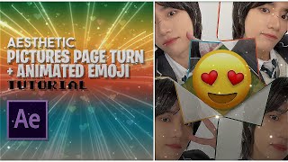 aesthetic pictures page turn + animated emoji after effects tutorial! screenshot 5
